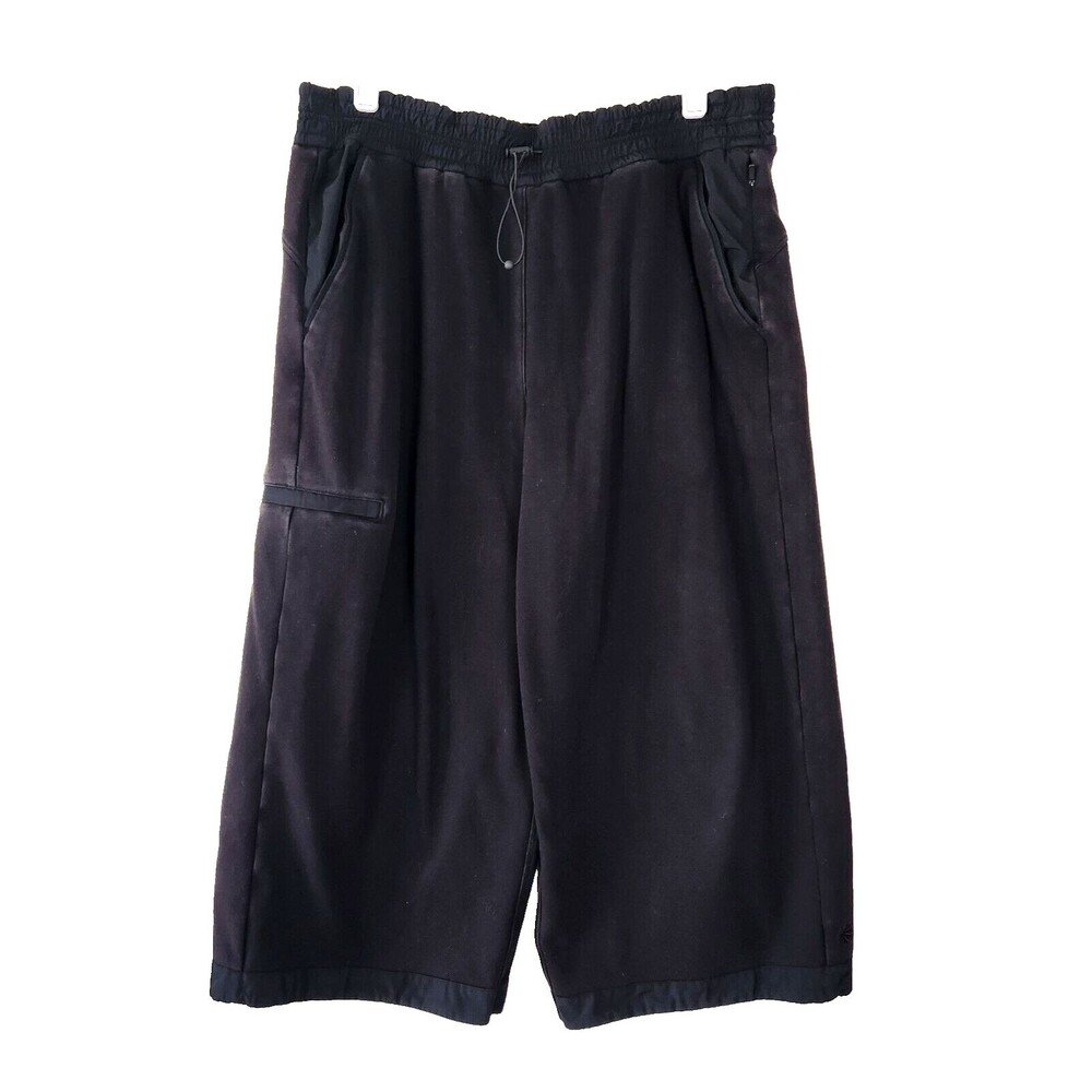 Athleta Womens Drawstring High Waisted Wide Leg Sport Pants Fleece Lined Sz L